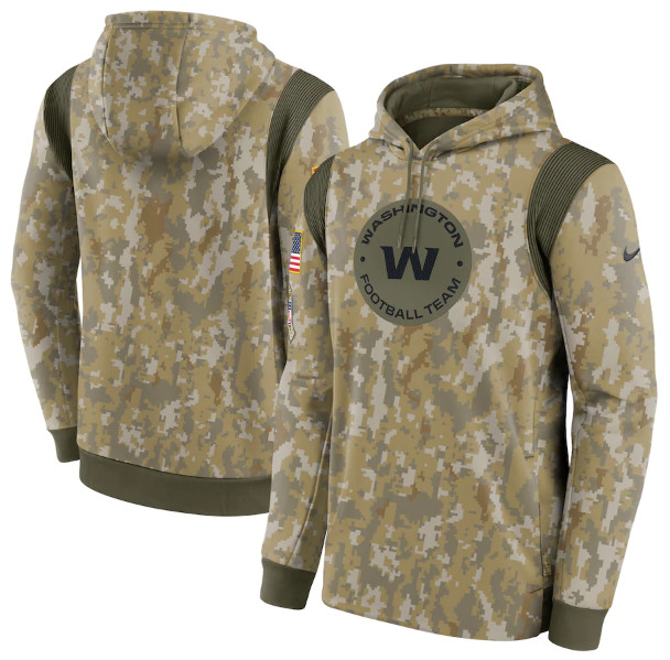 Men's Washington Football Team Camo 2021 Salute To Service Therma Performance Pullover Hoodie Men's Washington Football Team Camo 2021 Salute To Service Therma Performance Pullover Hoodie