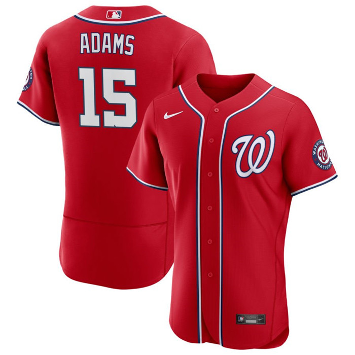Men's Washington Nationals #15 Riley Adams Red Flex Base Stitched MLB Jersey Men's Washington Nationals #15 Riley Adams Red Flex Base Stitched MLB Jersey