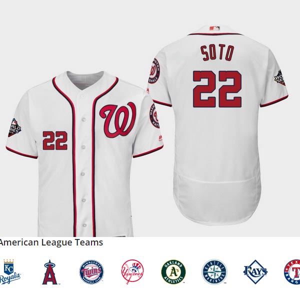 Men's Washington Nationals #22 Juan Soto White 2019 World Series Bound Flex Base Authentic Jersey Men's Washington Nationals #22 Juan Soto White 2019 World Series Bound Flex Base Authentic Jersey