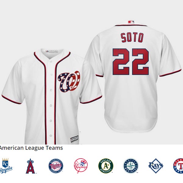Men's Washington Nationals #22 Juan Soto White Cool Base Alternate Jersey Men's Washington Nationals #22 Juan Soto White Cool Base Alternate Jersey