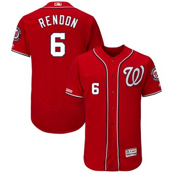 Men's Washington Nationals #6 Anthony Rendon Scarlet Flex Base Collection Player Jersey