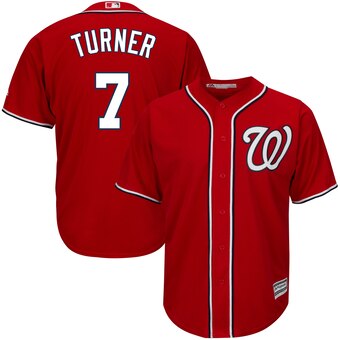 Men's Washington Nationals #7 Trea Turner Red Cool Base Jersey