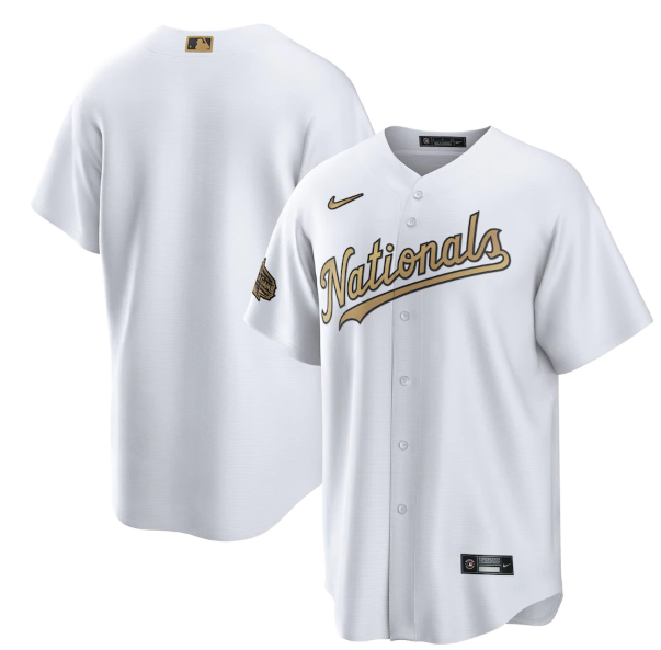 Men's Washington Nationals Blank 2022 All-Star White Cool Base Stitched Baseball Jersey Men's Washington Nationals Blank 2022 All-Star White Cool Base Stitched Baseball Jersey