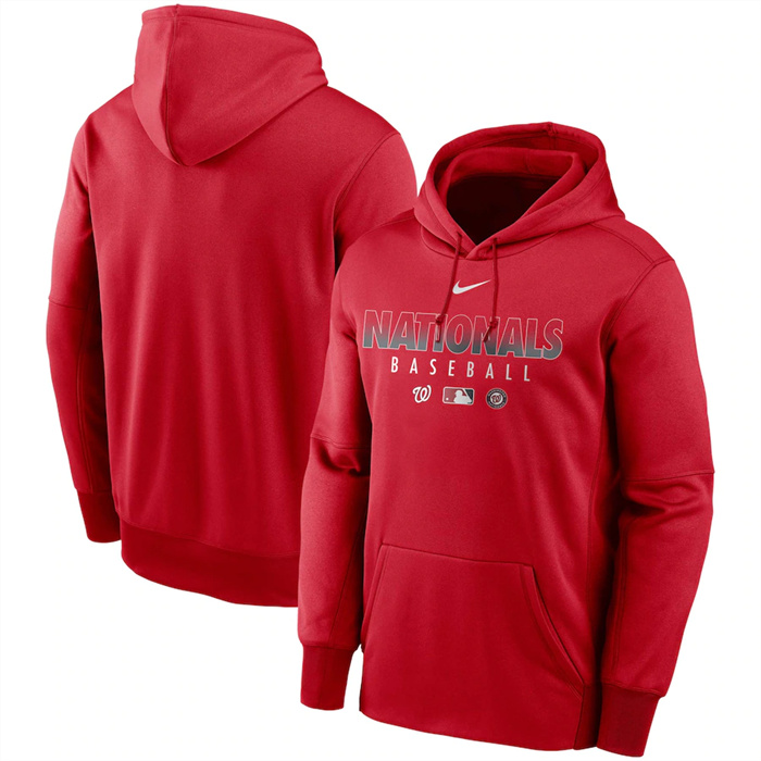 Men's Washington Nationals Red 2022 Performance Pullover Hoodie Men's Washington Nationals Red 2022 Performance Pullover Hoodie
