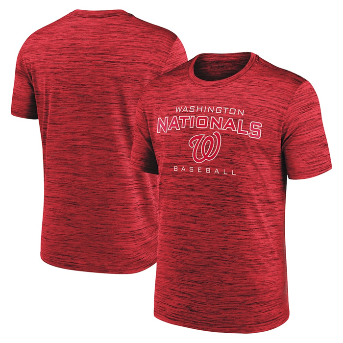 Men's Washington Nationals Red Velocity Practice Performance T-Shirt Men's Washington Nationals Red Velocity Practice Performance T-Shirt