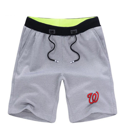 Men's Washington Nationals Team Logo Grey Baseball Shorts Men's Washington Nationals Team Logo Grey Baseball Shorts