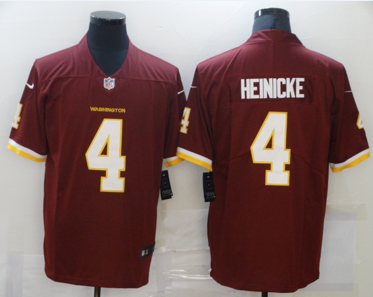 Men's Washington Redskins #4 Taylor Heinicke Burgundy Red NEW 2020 Vapor Untouchable Stitched NFL Nike Limited Jersey Men's Washington Redskins #4 Taylor Heinicke Burgundy Red NEW 2020 Vapor Untouchable Stitched NFL Nike Limited Jersey