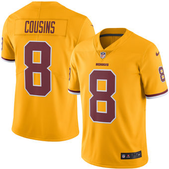 Men's Washington Redskins #8 Kirk Cousins Nike Gold Color Rush Limited Jersey Men's Washington Redskins #8 Kirk Cousins Nike Gold Color Rush Limited Jersey