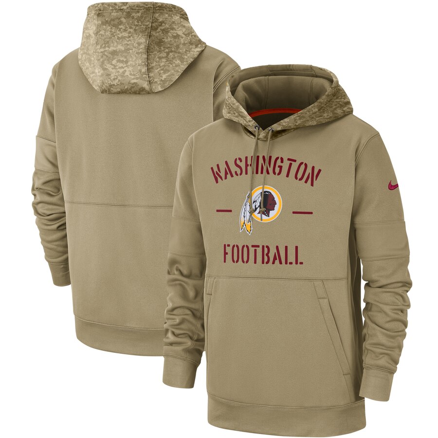 Men's Washington Redskins 2019 Salute To Service Sideline Therma Pullover Hoodie