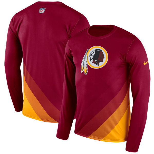 Men's Washington Redskins Nike Burgundy Sideline Legend Prism Performance Long Sleeve T-Shirt Men's Washington Redskins Nike Burgundy Sideline Legend Prism Performance Long Sleeve T-Shirt