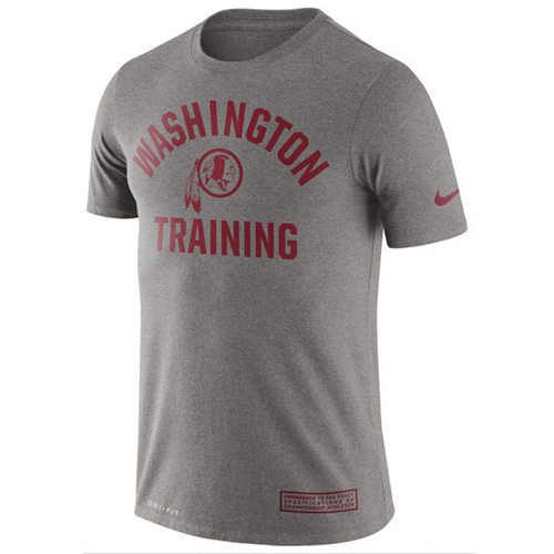 Men's Washington Redskins Nike Heathered Gray Training Performance T-Shirt Men's Washington Redskins Nike Heathered Gray Training Performance T-Shirt