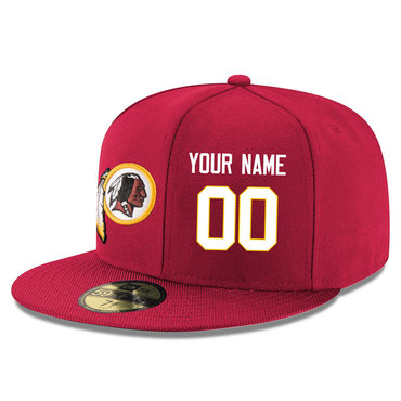 Men's Washington Redskins red Color Snapback Custom Hat (Stitched any name&number) Men's Washington Redskins red Color Snapback Custom Hat (Stitched any name&number)