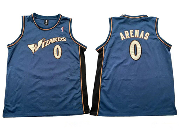 Men's Washington Wizards #0 Gilbert Arenas Blue Stitched Basketball Jersey Men's Washington Wizards #0 Gilbert Arenas Blue Stitched Basketball Jersey