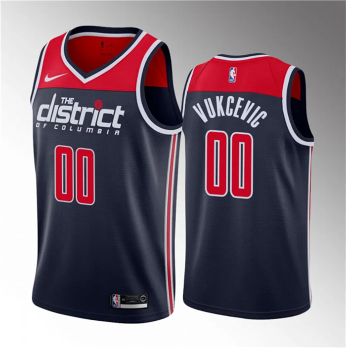 Men's Washington Wizards #00 Tristan Vukcevic Navy 2023 Draft Statement Edition Stitched Jersey Men's Washington Wizards #00 Tristan Vukcevic Navy 2023 Draft Statement Edition Stitched Jersey