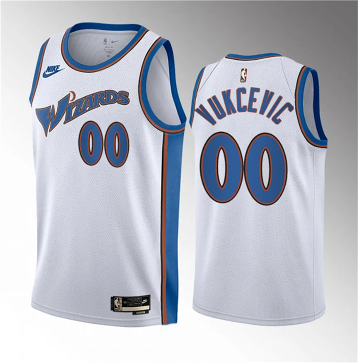 Men's Washington Wizards #00 Tristan Vukcevic White 2023 Draft Classic Edition Stitched Jersey Men's Washington Wizards #00 Tristan Vukcevic White 2023 Draft Classic Edition Stitched Jersey