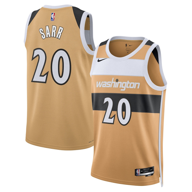 Men's Washington Wizards #20 Alex Sarr Gold 2025 26 City Edition Stitched Basketball Jersey Men's Washington Wizards #20 Alex Sarr Gold 2025 26 City Edition Stitched Basketball Jersey
