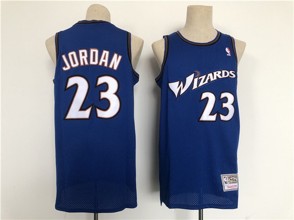 Men's Washington Wizards #23 Michael Jordan Blue Throwback Stitched Jersey Men's Washington Wizards #23 Michael Jordan Blue Throwback Stitched Jersey