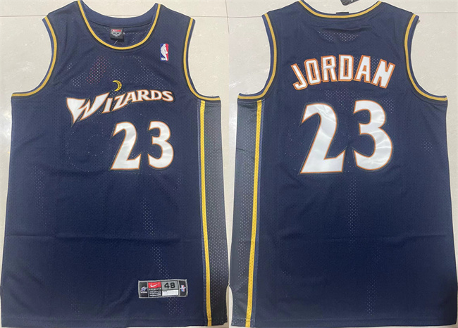 Men's Washington Wizards #23 Michael Jordan Navy Throwback Stitched Jersey Men's Washington Wizards #23 Michael Jordan Navy Throwback Stitched Jersey