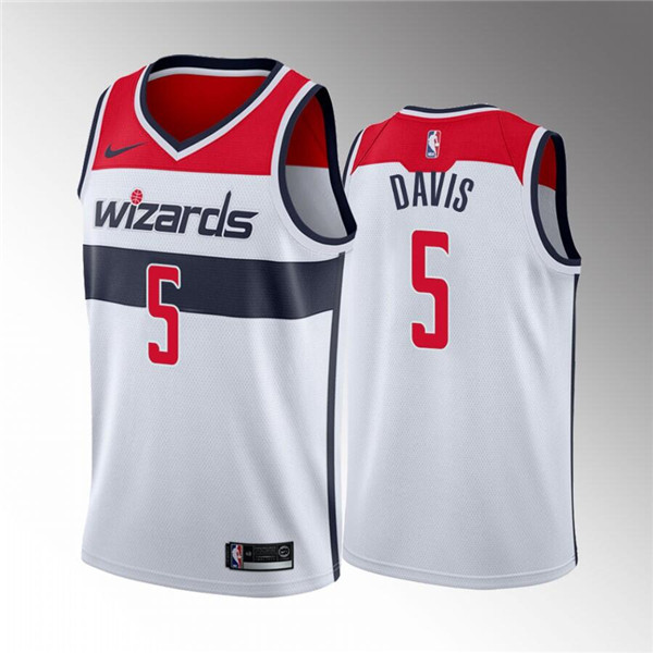 Men's Washington Wizards #5 Johnny Davis White Association Edition Stitched Jerseys Men's Washington Wizards #5 Johnny Davis White Association Edition Stitched Jerseys