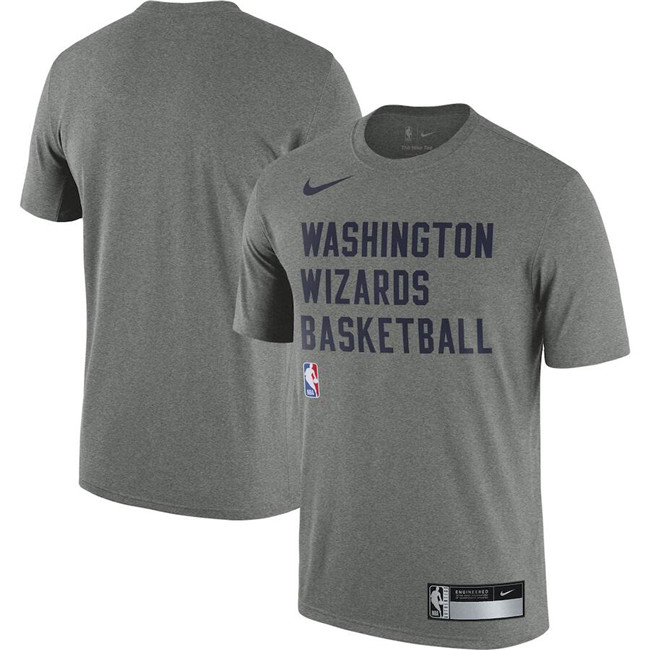 Men's Washington Wizards Heather Gray 2023 24 Sideline Legend Performance Practice T-Shirt