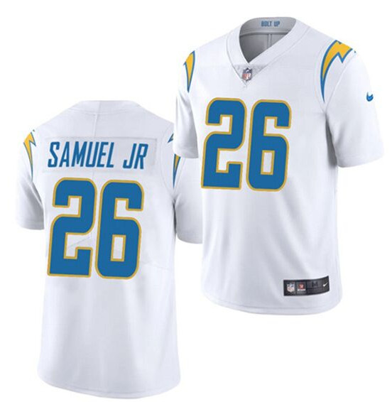 Men's White Los Angeles Chargers #26 Asante Samuel Jr. Vapor Untouchable Limited Stitched Jersey Men's White Los Angeles Chargers #26 Asante Samuel Jr. Vapor Untouchable Limited Stitched Jersey