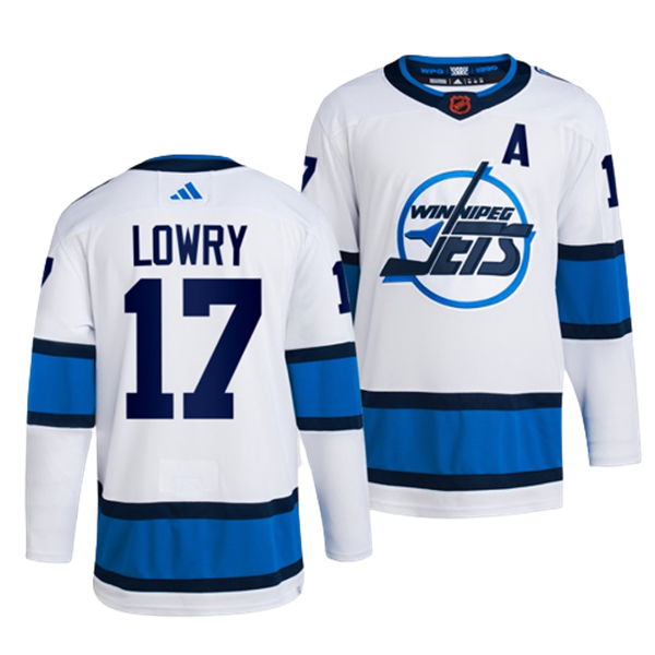 Men's Winnipeg Jets #17 Adam Lowry White 2022-23 Reverse Retro Stitched Jersey Men's Winnipeg Jets #17 Adam Lowry White 2022-23 Reverse Retro Stitched Jersey