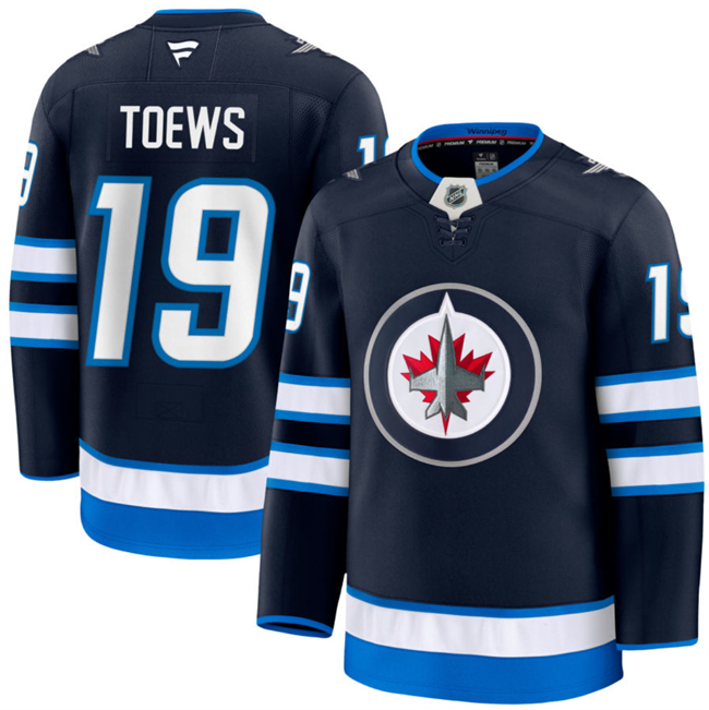 Men's Winnipeg Jets #19 Jonathan Toews Navy 2024-25 Home Stitched Hockey Jersey Men's Winnipeg Jets #19 Jonathan Toews Navy 2024-25 Home Stitched Hockey Jersey