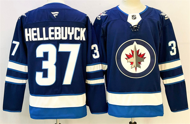 Men's Winnipeg Jets #37 Connor Hellebuyck Connor Hellebuyck Navy 2024-25 Home Stitched Hockey Jersey Men's Winnipeg Jets #37 Connor Hellebuyck Connor Hellebuyck Navy 2024-25 Home Stitched Hockey Jersey