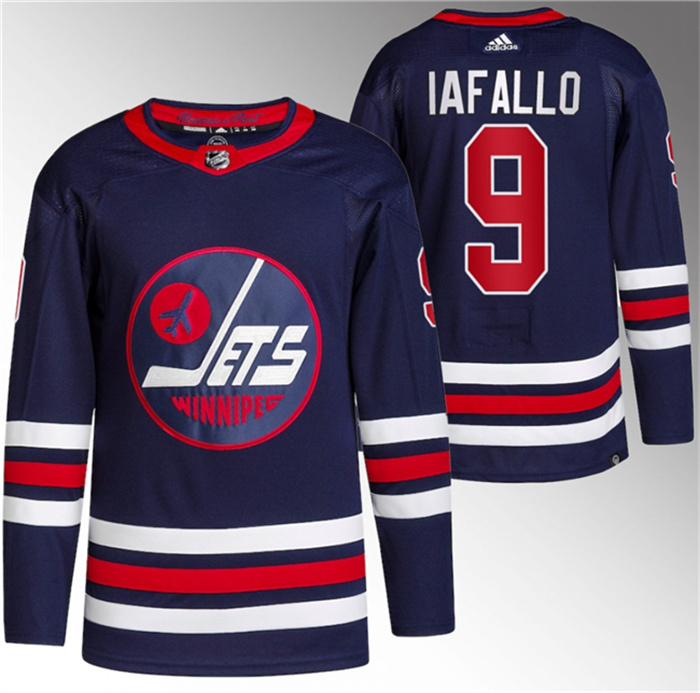 Men's Winnipeg Jets #9 Alex Iafallo 2021 22 Navy Stitched Jersey Men's Winnipeg Jets #9 Alex Iafallo 2021 22 Navy Stitched Jersey