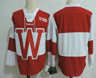 Men's Wisconsin Badgers Blank Red College Hockey Stitched Reebok NCAA Jersey Men's Wisconsin Badgers Blank Red College Hockey Stitched Reebok NCAA Jersey
