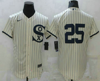 Men's chicago white sox #25 andrew vaughn 2021 cream navy field of dreams flex base stitched jersey Men's chicago white sox #25 andrew vaughn 2021 cream navy field of dreams flex base stitched jersey