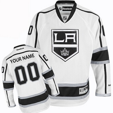 Men's los angeles kings customized hockey white jersey