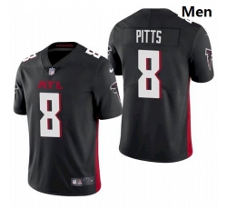 Men Atlanta Falcons #8 Kyle Pitts Black 2021 Draft Jersey Men Atlanta Falcons #8 Kyle Pitts Black 2021 Draft Jersey