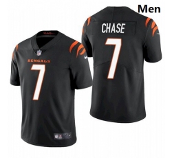 Men Cincinnati Bengals #7 Ja'Marr Chase Black 2021 Draft Jersey Men Cincinnati Bengals #7 Ja'Marr Chase Black 2021 Draft Jersey