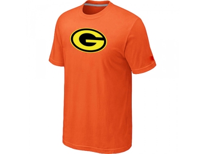 Men Green Bay Packers Neon Logo Charcoal Orange T-shirt Men Green Bay Packers Neon Logo Charcoal Orange T-shirt