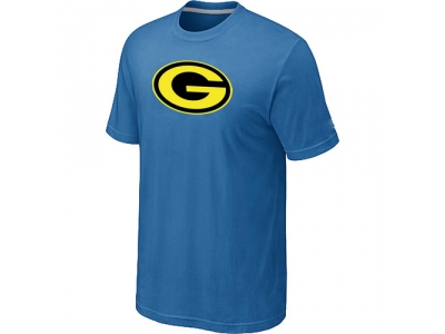 Men Green Bay Packers Neon Logo Charcoal light Blue T-shirt Men Green Bay Packers Neon Logo Charcoal light Blue T-shirt