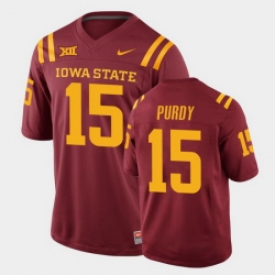 Men Iowa State Cyclones #15 Brock Purdy College Football Cardinal Replica Jersey Men Iowa State Cyclones #15 Brock Purdy College Football Cardinal Replica Jersey