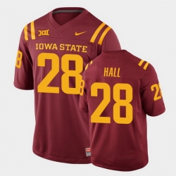 Men Iowa State Cyclones #28 Breece Hall College Football Cardinal Replica Jersey Men Iowa State Cyclones #28 Breece Hall College Football Cardinal Replica Jersey