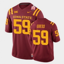 Men Iowa State Cyclones #59 Connor Guess 2021 Fiesta Bowl Cardinal College Football Jersey Men Iowa State Cyclones #59 Connor Guess 2021 Fiesta Bowl Cardinal College Football Jersey
