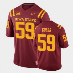 Men Iowa State Cyclones #59 Connor Guess College Football Cardinal Replica Jersey Men Iowa State Cyclones #59 Connor Guess College Football Cardinal Replica Jersey