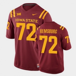 Men Iowa State Cyclones #72 Jake Remsburg College Football Cardinal Replica Jersey Men Iowa State Cyclones #72 Jake Remsburg College Football Cardinal Replica Jersey