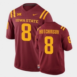 Men Iowa State Cyclones #8 Xavier Hutchinson College Football Cardinal Replica Jersey Men Iowa State Cyclones #8 Xavier Hutchinson College Football Cardinal Replica Jersey