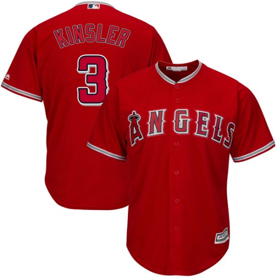 Men Los Angeles Angels #3 Ian Kinsler red Cool Base Jersey