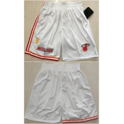 Men Miami Heat White Shorts Run Small Men Miami Heat White Shorts Run Small