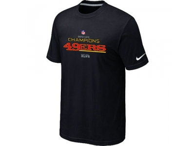 Men NEW San Francisco 49ers 2012 NFC Conference Champions Trophy Collection Long Black T-Shirt
