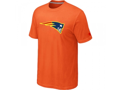 Men New England Patriots Neon Logo Charcoal Orange T-shirt