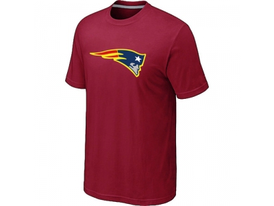 Men New England Patriots Neon Logo Charcoal Red T-shirt