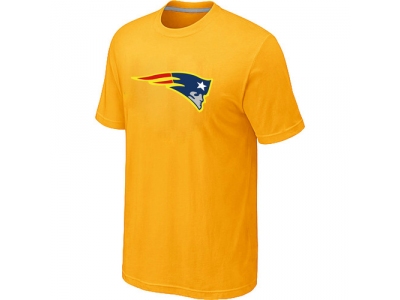 Men New England Patriots Neon Logo Charcoal Yellow T-shirt