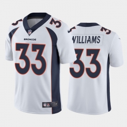 Men Nike Denver Broncos #33 Javonte Williams White Vapor Limited Jersey Men Nike Denver Broncos #33 Javonte Williams White Vapor Limited Jersey