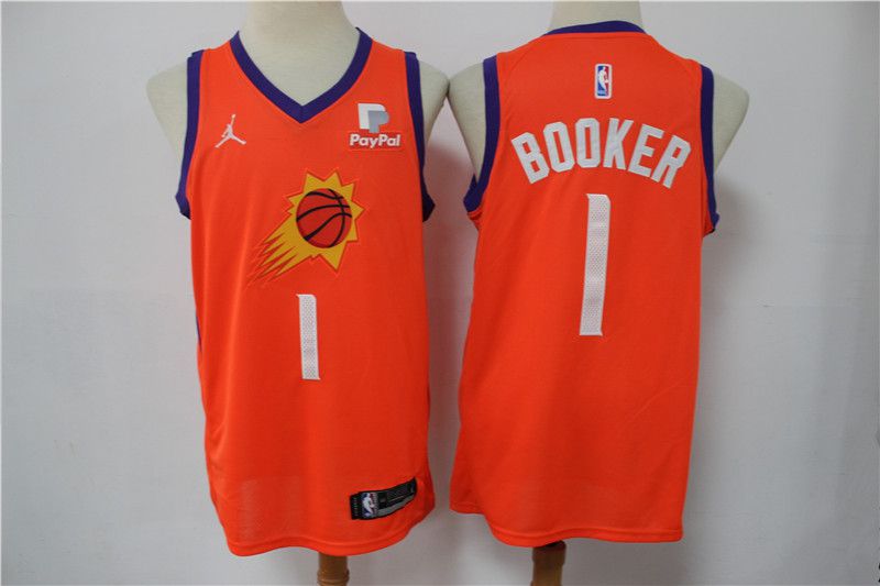 Men Phoenix Suns 1 Booker Orange Game 2021 NBA Jersey Men Phoenix Suns 1 Booker Orange Game 2021 NBA Jersey